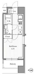 フィットエル森下 1Kの間取図画像