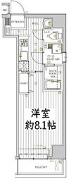 レガリス門前仲町 1Kの間取図画像