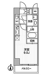ALTERNA住吉 ワンルームの間取図画像