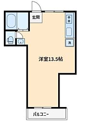 白岩ビル ワンルームの間取図画像