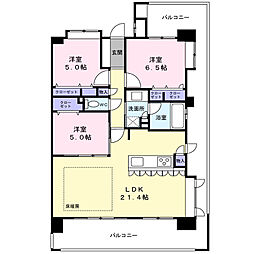 アルバガーデンセントラルコート伊都の杜 3LDKの間取図画像