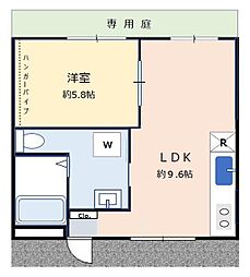 メゾン淵野辺 1LDKの間取図画像