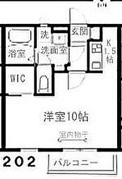 ガーデンヴィラ ワンルームの間取図画像