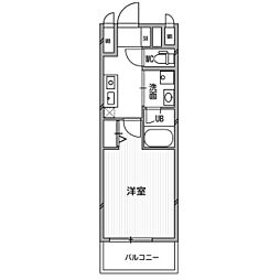 リレイション大国 1Kの間取図画像