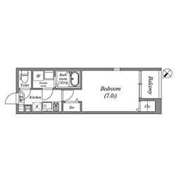 フェリスカーサ・ミオトーヤ 1Kの間取図画像