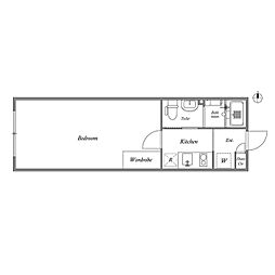 グランパセオ中野 1Kの間取図画像