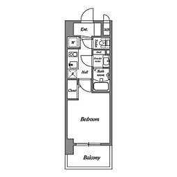 アドバンス大阪城北フィエルテ 1Kの間取図画像