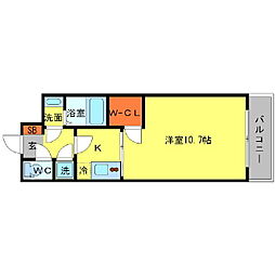 セレニテ本町エコート 1Kの間取図画像