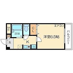 ウインズB.L.D 1Kの間取図画像