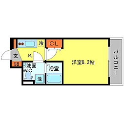 セレニテ本町エコート 1Kの間取図画像