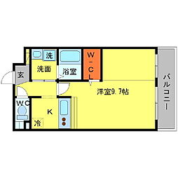 CasaViento 1Kの間取図画像