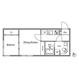 GRANPASEO荻窪 1DKの間取図画像