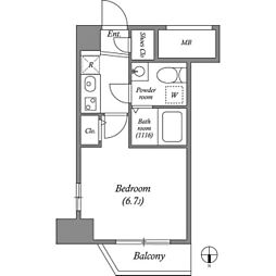 セレニテ本町ルフレ 1Kの間取図画像