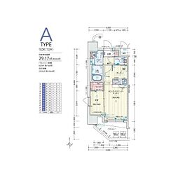 アドバンス難波ラシュレ 1LDKの間取図画像
