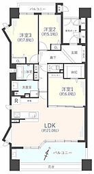 ルネグランディルノースサイド 3LDKの間取図画像