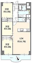 サンピア茨木 2LDKの間取図画像