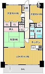 アルティプラザ高槻 3LDKの間取図画像