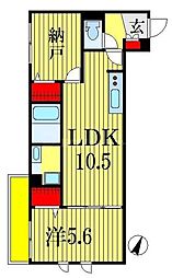 Kaijin-soII 1SLDKの間取図画像