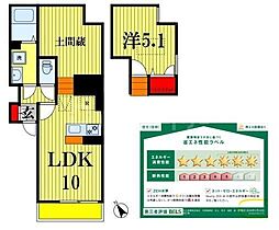 Up stone 大神宮 1LDKの間取図画像