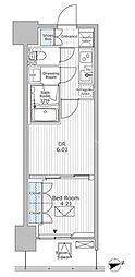 パークアクシス市川 1DKの間取図画像