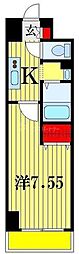 アンクレージュ西船橋 1Kの間取図画像