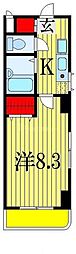 第12中央ビル 1Kの間取図画像