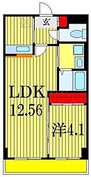 クルーズ 1LDKの間取図画像
