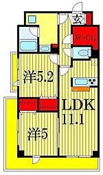 ウィステミラ西船橋 2LDKの間取図画像