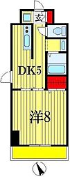 ルーラル八番舘 1DKの間取図画像