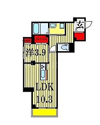 シーポート森傳 1LDKの間取図画像