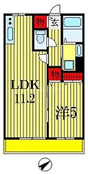 ユリシーズ 1LDKの間取図画像