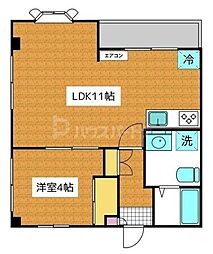 グリーンパレスMK 1LDKの間取図画像