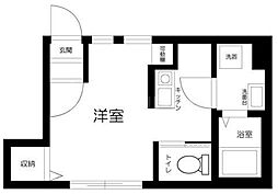 ピオーネ新小岩 ワンルームの間取図画像