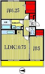 フォレストパーク 2LDKの間取図画像