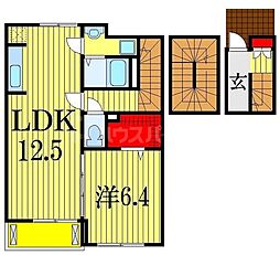 シトラス・ヴィレッジA 1LDKの間取図画像