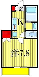 M'sオレンジハウス 1Kの間取図画像