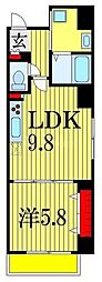 ボナール西船橋 1LDKの間取図画像