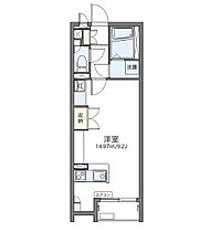 岡山県倉敷市鳥羽（賃貸アパート1R・2階・26.50㎡） その2