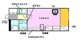 岡山県岡山市北区三門東町（賃貸マンション1R・2階・34.00㎡） その2