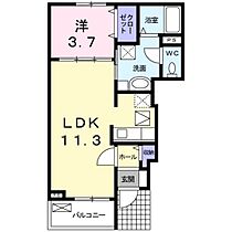 岡山県倉敷市中庄（賃貸アパート1LDK・1階・37.13㎡） その2