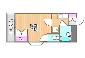 岡山県岡山市中区浜1丁目（賃貸マンション1K・2階・19.00㎡） その2