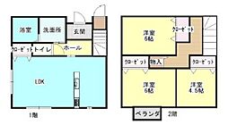 岡山市中区御成町タウンハウス 3LDKの間取図画像