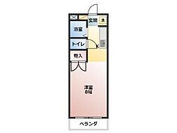 グランティエラ ワンルームの間取図画像