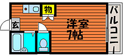 エステートタカツキ ワンルームの間取図画像