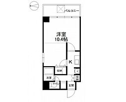オーキッドプラザ 1Kの間取図画像