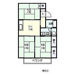 サンハウス 3DKの間取図画像
