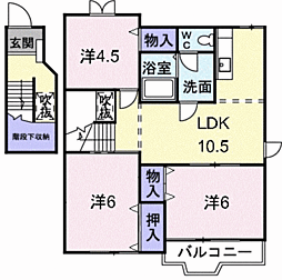 ガーデンハイツ 3LDKの間取図画像