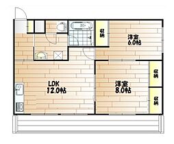 岡山県岡山市北区春日町（賃貸マンション2LDK・3階・58.00㎡） その2