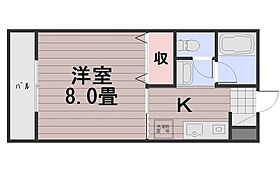 岡山県岡山市北区青江5丁目（賃貸アパート1K・1階・26.45㎡） その2