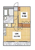 岡山県岡山市中区高屋（賃貸アパート1LDK・2階・41.04㎡） その2